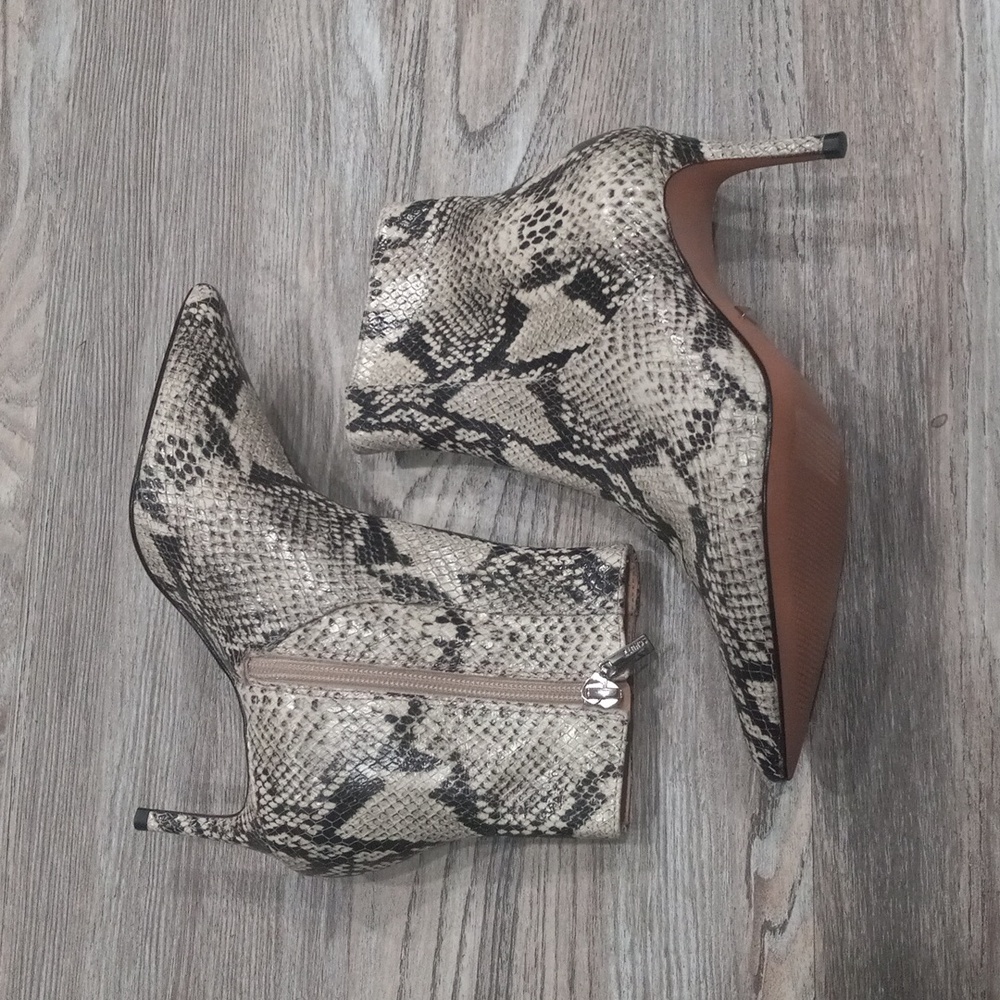 Schutz Bette Python Printed Leather Boots With St… - image 4